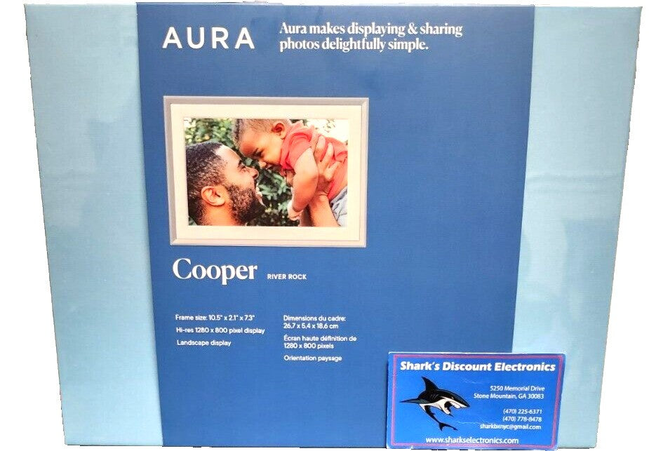 Aura Cooper River Rock (990363059) Digital Frame NEW FREE/FAST SHIPPING - Bellso